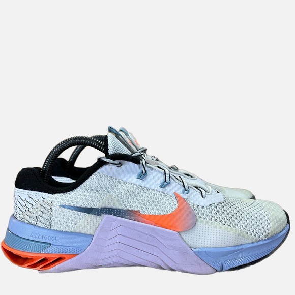 Nike Shoes - Nike Metcon 7 Womens Sz 10 Training Shoes Sneakers White/Blue/Orange DM0335-155